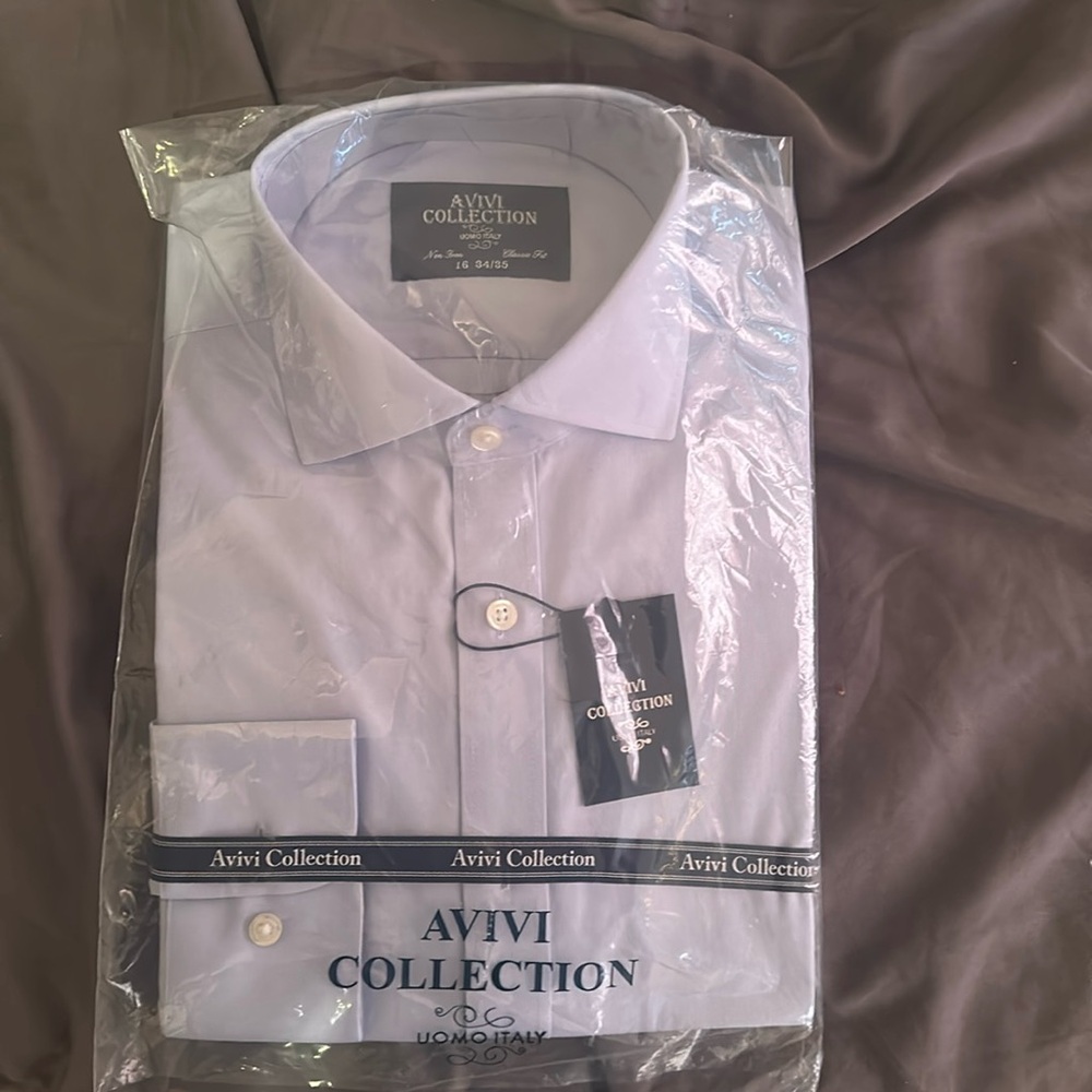 Men’s dress shirt in light blue color
